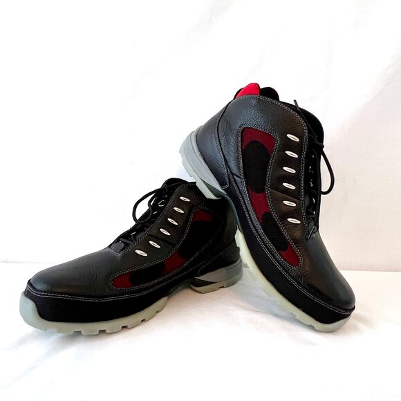 Timberland Boots Smart Comfort System, Black Leather with Red trim, Size 10.5 EC - Picture 3 of 14